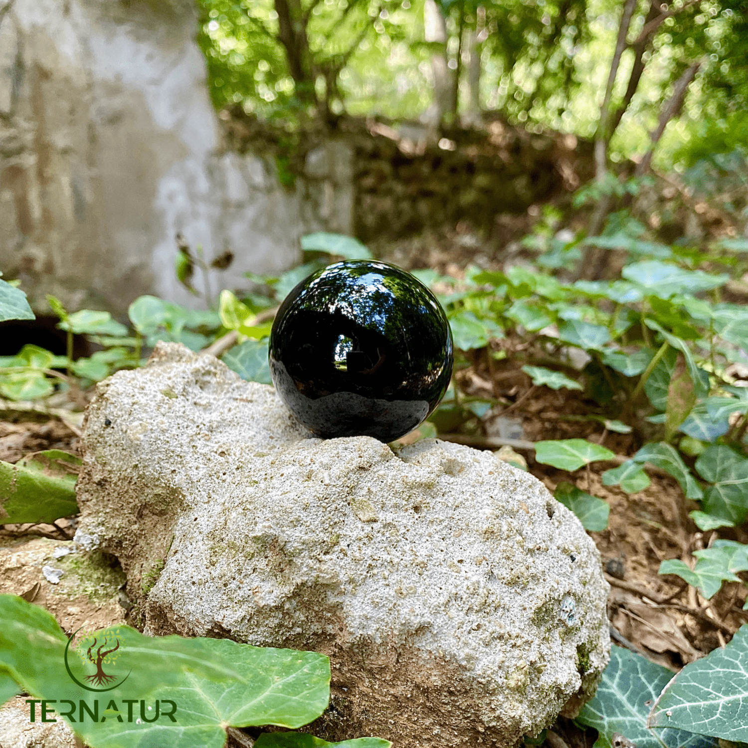 Sphère obsidienne - lithothérapie - cristaux - pierres