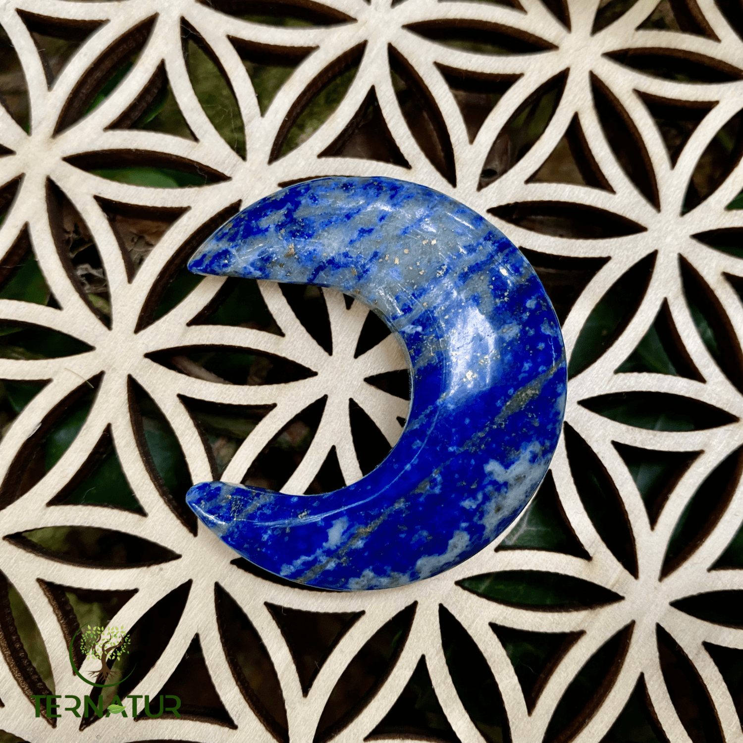 Lune lapis lazuli - lithothérapie - cristaux - pierres