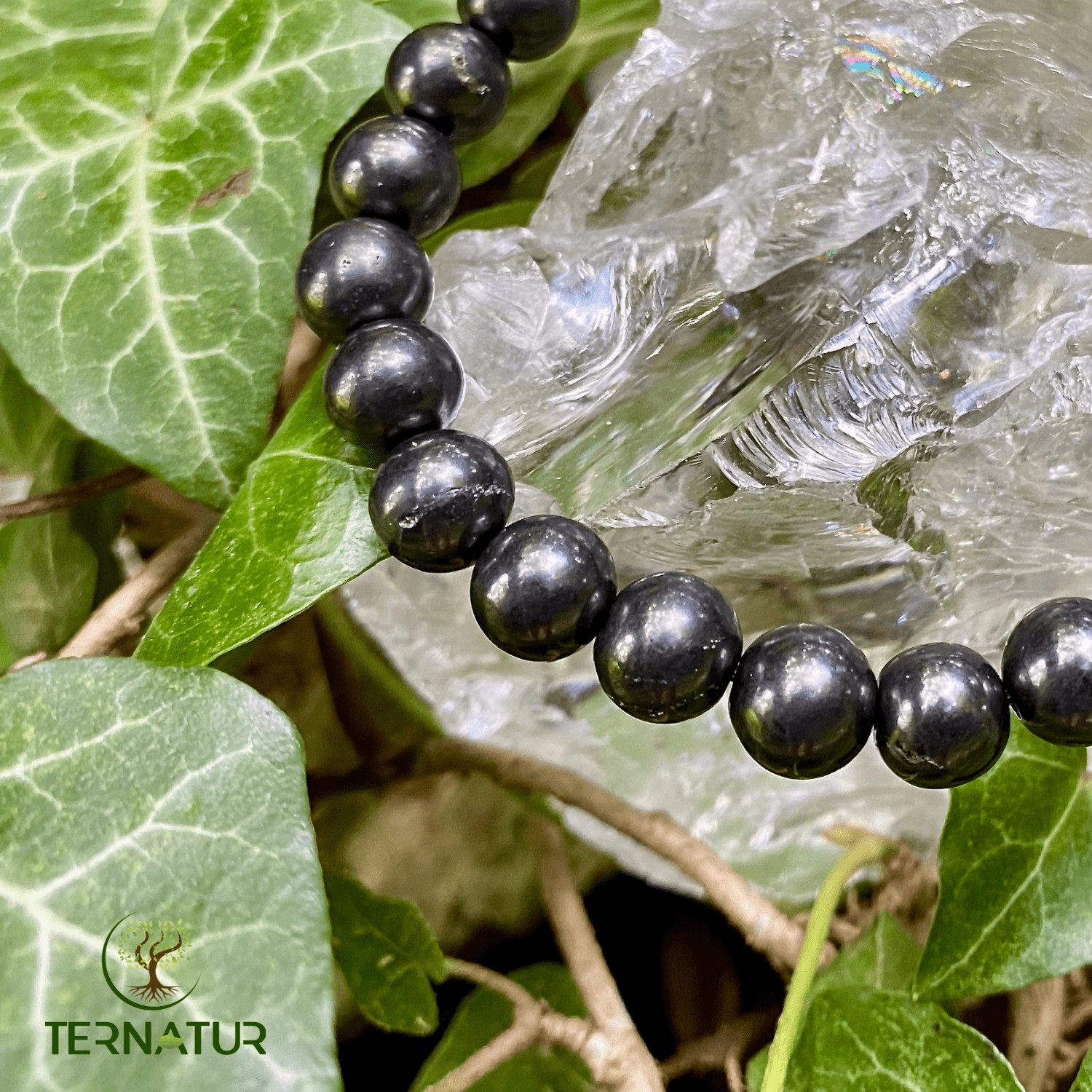 Shungite - Bracelet -lithothérapie - cristaux - pierres