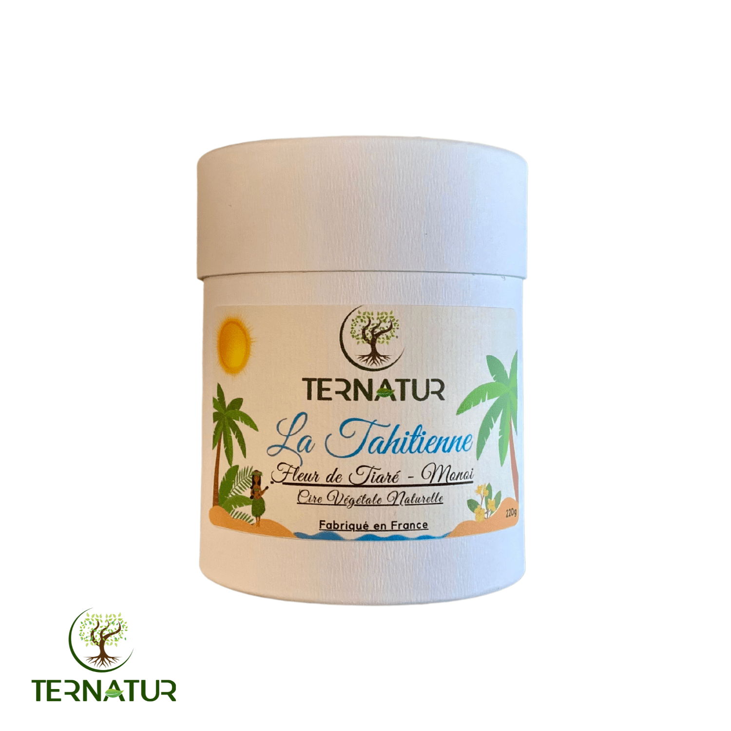bougie senteur tiaré - monoi - tahitienne - ternatur-min