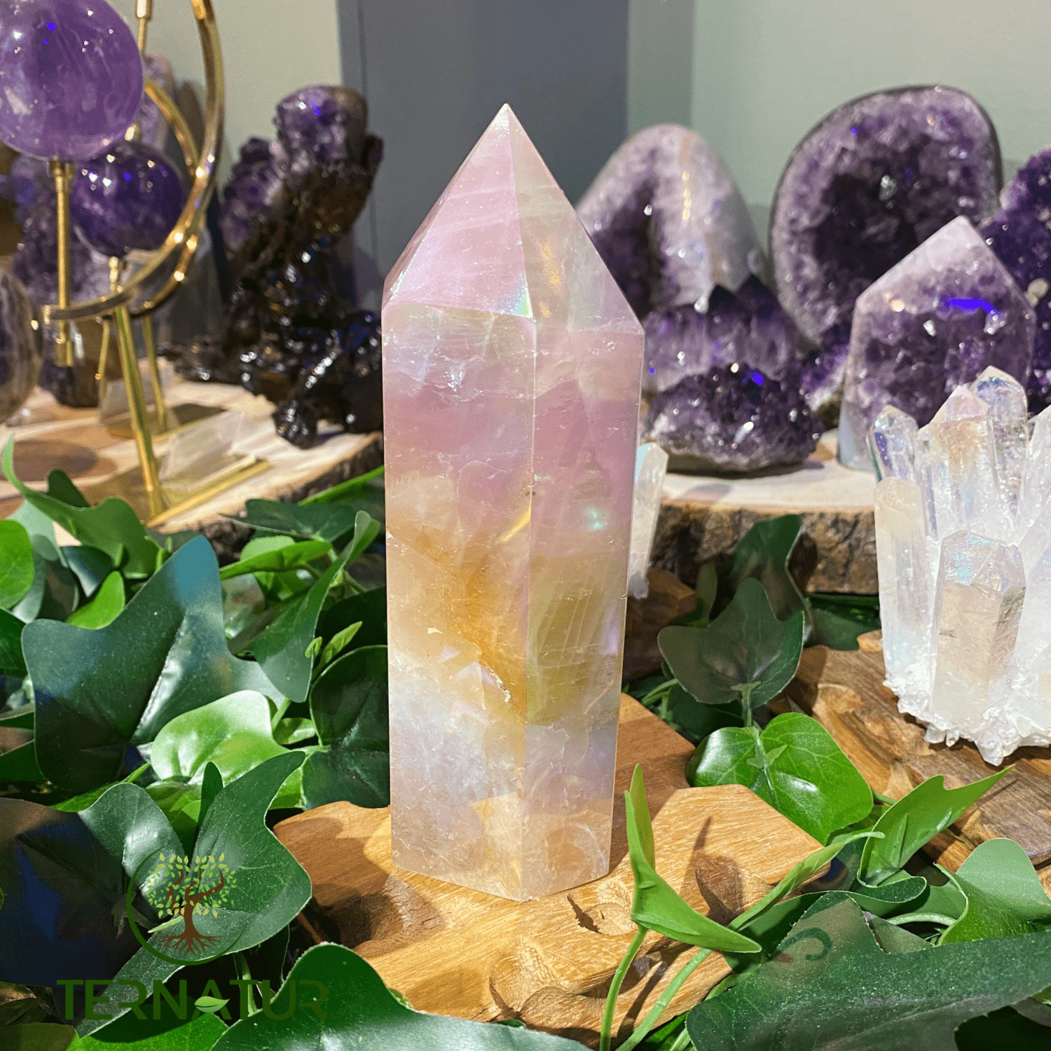 pointe_prisme_obélisque_quartz_rose_aura_ternatur