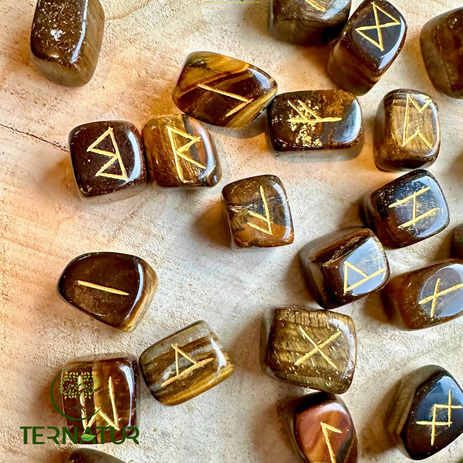Runes Divinatoires en Œil de Tigre - Esoas