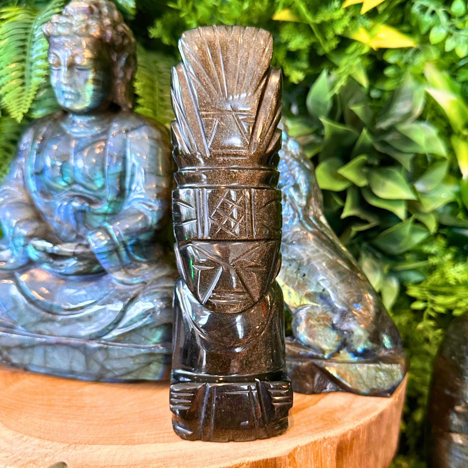 statuette-maya-obsidienne-doree