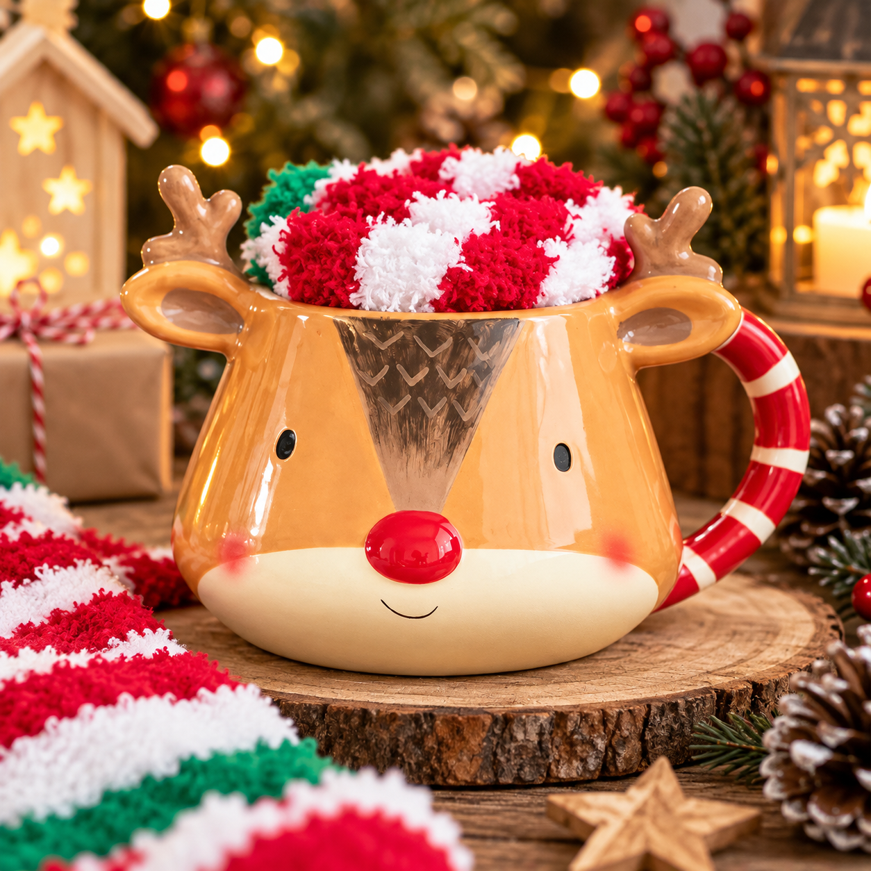 Mug renne festif et douillet