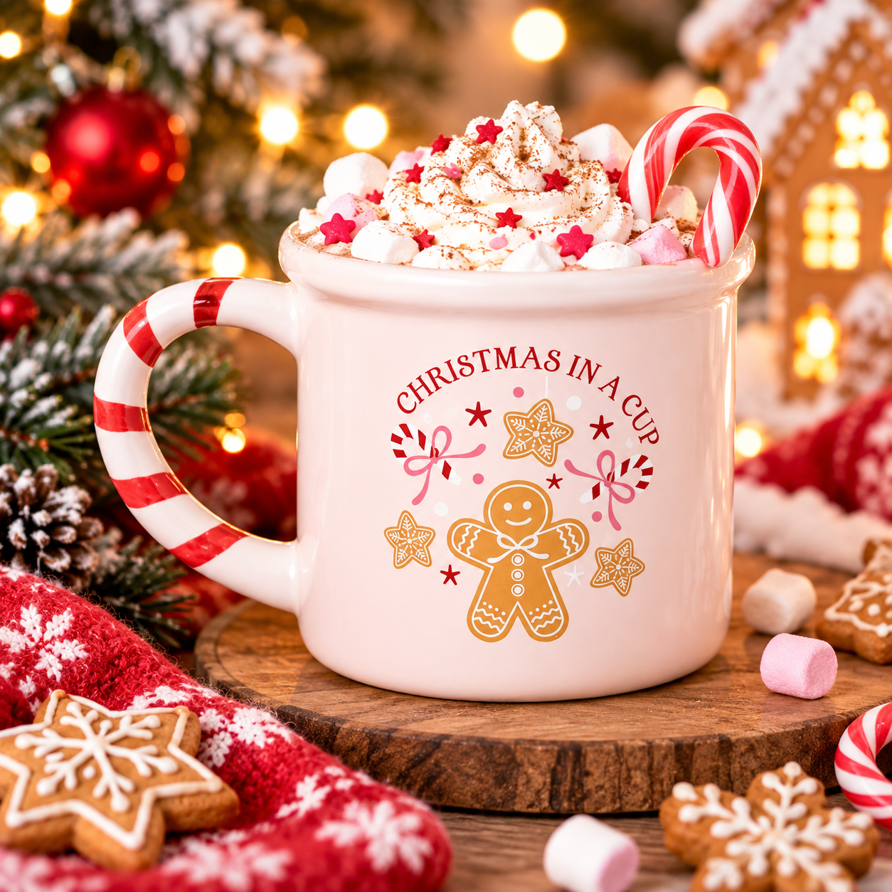 Mug de Noël au chocolat chaud