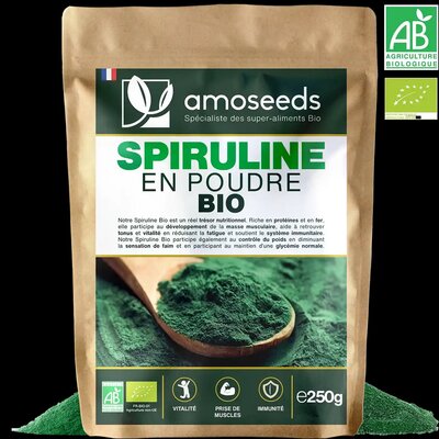 SpirulinePoudrebioamoseedsspecialistedessuperalimentsBio