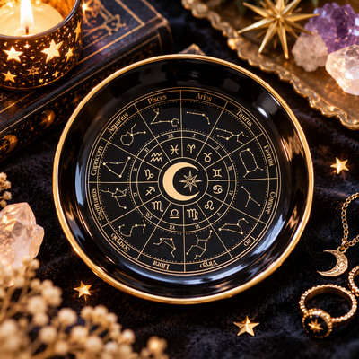 Coupelle zodiacale mystique dorée