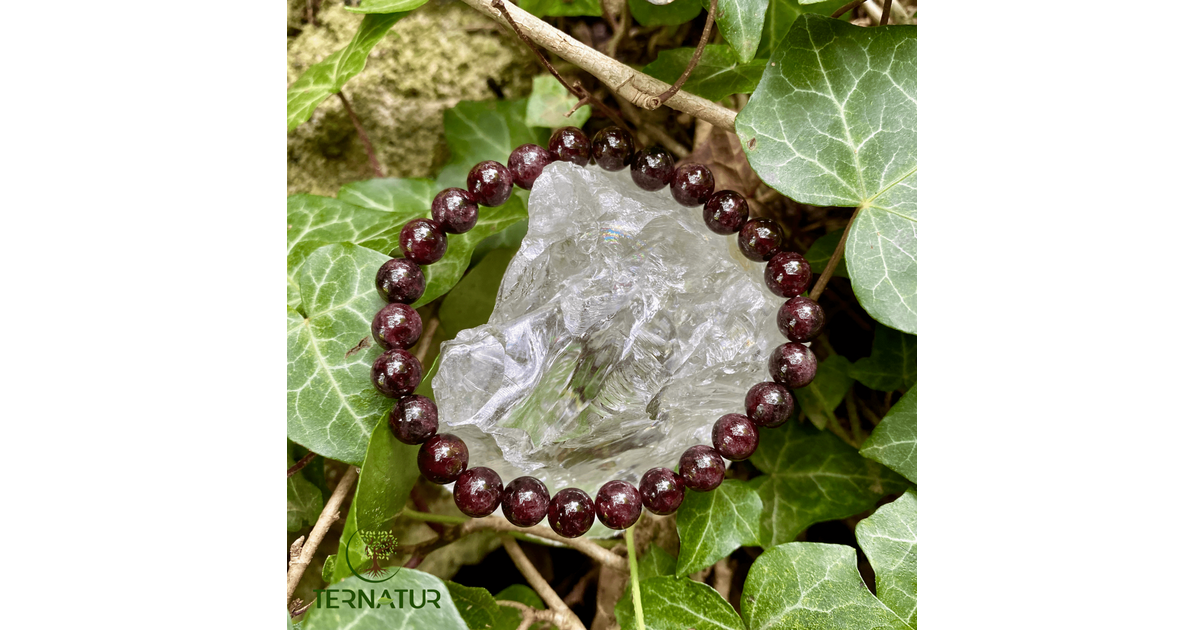 Bracelet En Grenat Naturel - Pierre Vérité, Lithothérapie, Style Breloque