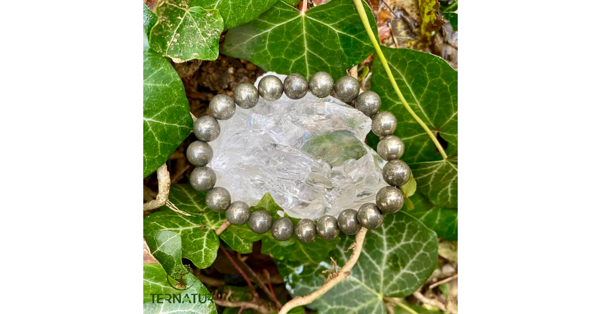 Bracelet Pyrite (perles de 8 mm ) - La Pegmatite