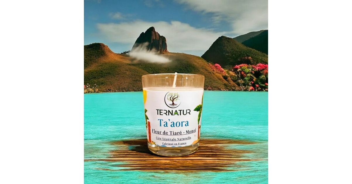 Bougie Fleur de Tiaré - cire végétale de soja