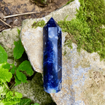 Pointe sodalite - lithothérapie - cristaux - pierres