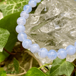 Calcédoine bleue - Bracelet - lithothérapie - cristaux - pierres
