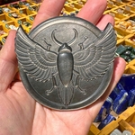 SCARABEE_EGYPTIEN_OBSIDIENNE_ARGENTEE