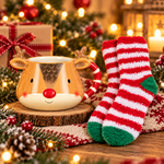 Mug et chaussettes de Noël douillettes