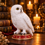 Hibou magique dans une bibliothèque enchantée