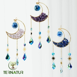 Attrape-soleil En Cristal Lapis Lazuli, Décoration à Suspendre, Bleu Lazurite à Suspendre, Prisme De Pierre Précieuse, Décoration Bohème Chic, Pierre Naturelle Brute (Lazurite