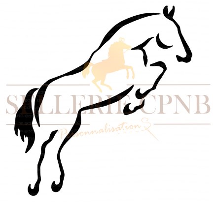 Sticker cheval Obstacle