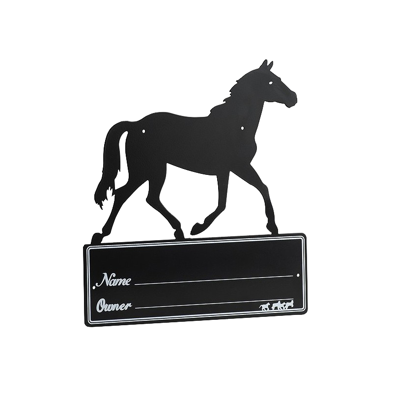 Plaque de box Silhouette de Cheval