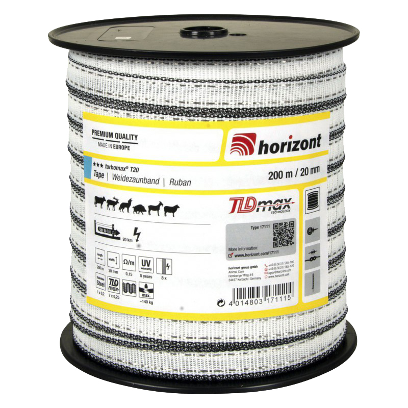 Ruban de clôture Horizont Turbomax 20 mm