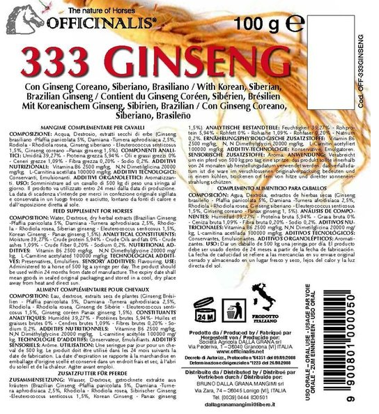 Aliment complémentaire OFFICINALIS 333 Ginseng1