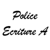 police sticker A brush script