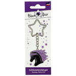 Porte-clés Tête de cheval White and Black Star1