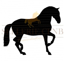 Sticker Chevaux Tetes croisées - Vos stickers/Chevaux - Sellerie CPNB  personnalisation