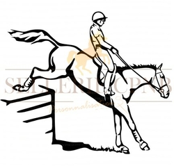 Sticker Chevaux Tetes croisées - Vos stickers/Chevaux - Sellerie CPNB  personnalisation