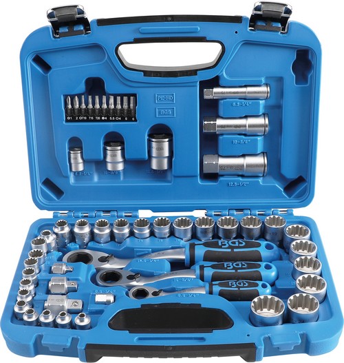 Coffret outillage cliquets et douilles 12 pans TOOLATELIER 171