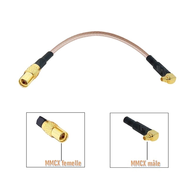 Bingfu Rallonge Antenne WiFi Fenêtre 30cm Câble Coaxial RP-SMA Mâle à Femelle Douille De Fenêtre De Câble Plat LoRa Pour Antenne WLAN Mineur Helium LoRa, 1 Paquet - 3