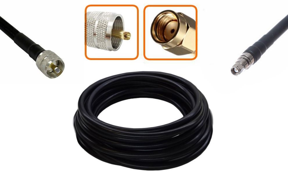câble UHF mâle vers RP-SMA mâle