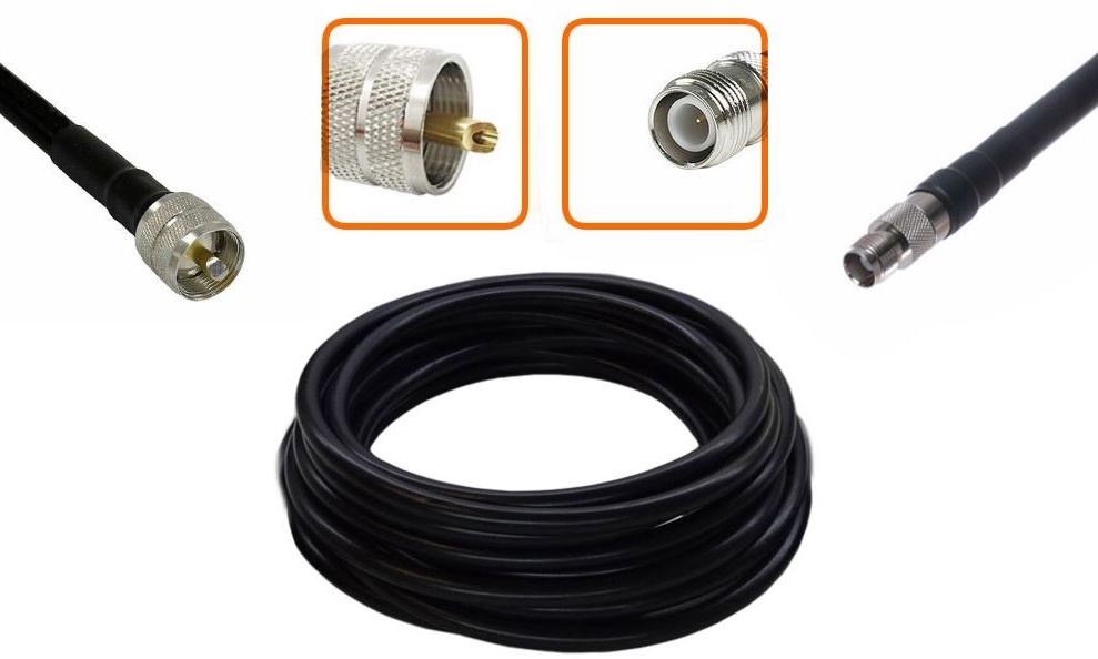câble UHF mâle vers RP-TNC femelle