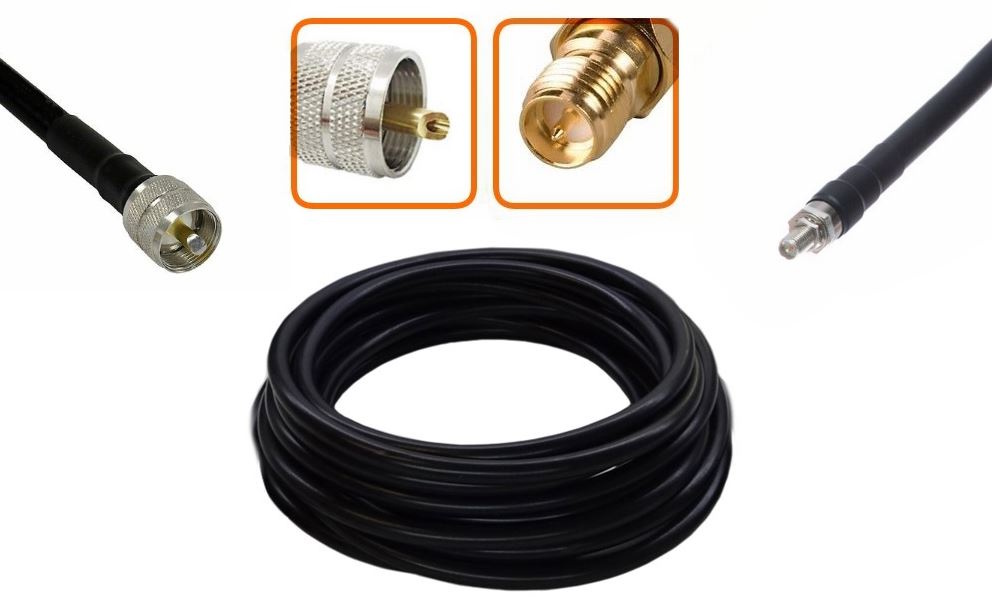 câble UHF mâle vers RP-SMA femelle
