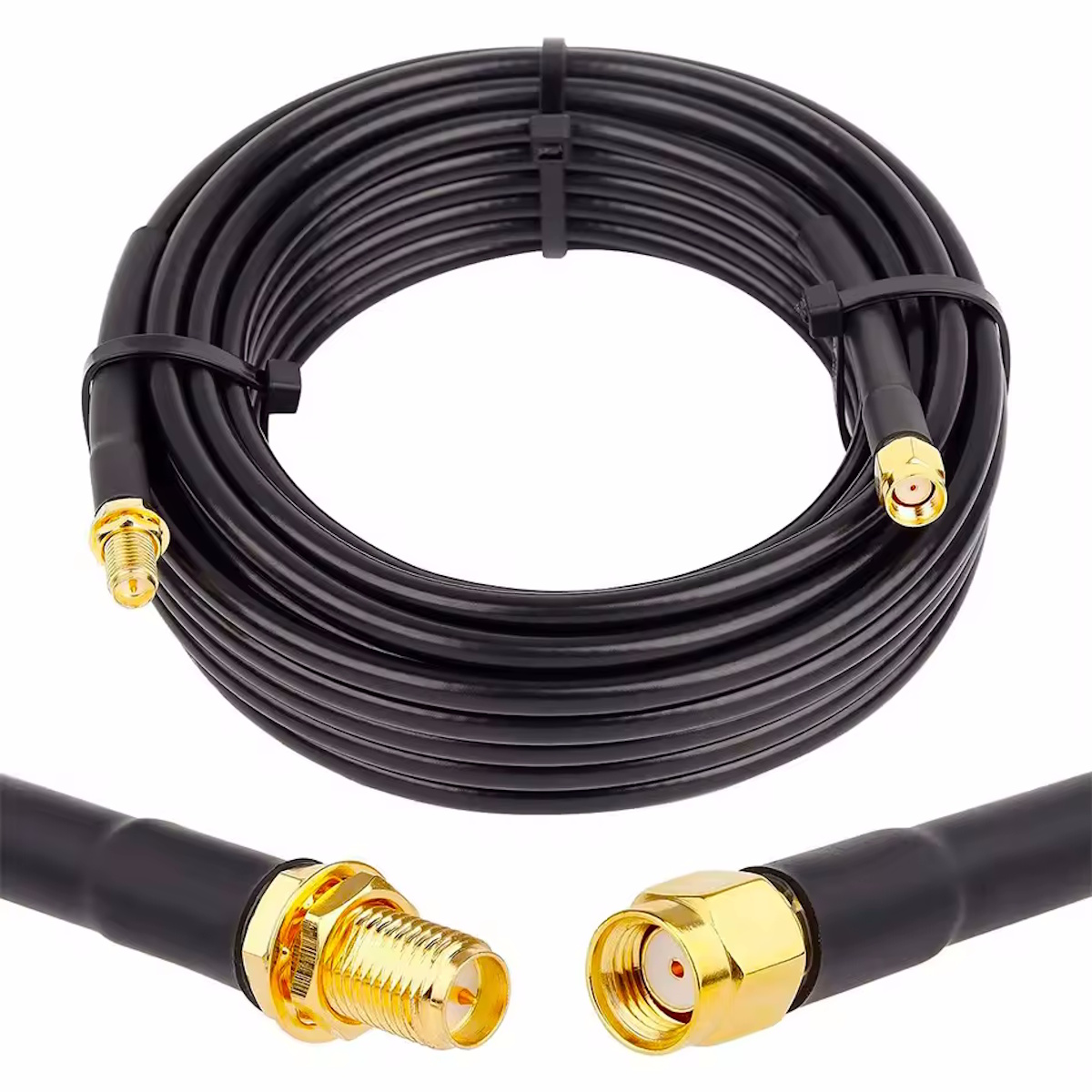 rallonge rp-sma femelle vers rp-sma mâle 50 ohms à très faible perte 10.30mm LMR400 RG213