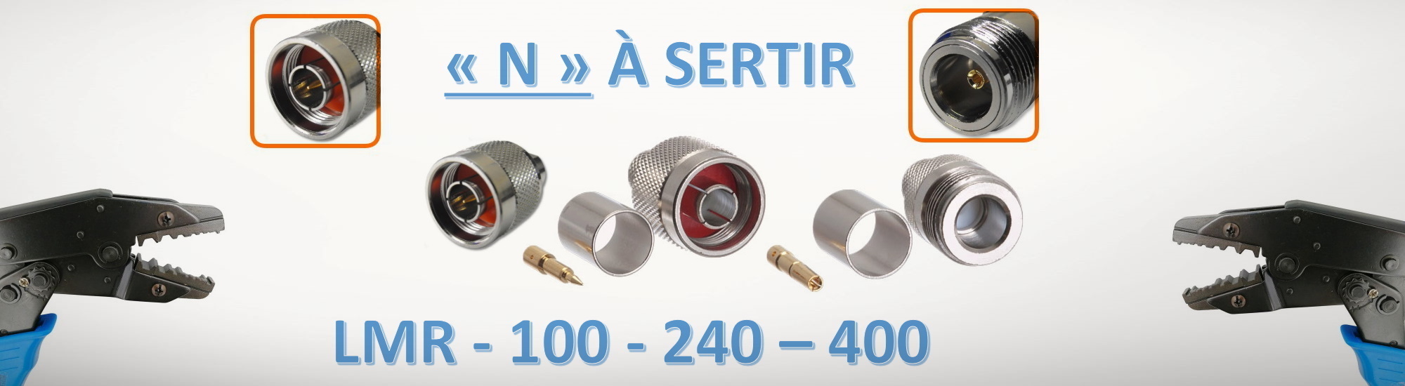 connecteurs n a sertir lmr100 lmr240 lmr400