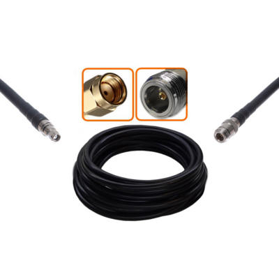 Câble D'Antenne SMA RG8X 5m - 50 Ohms - Mâle Vers Femelle - Pour Radioamateur, Wi-Fi, 4G/5G, Caméras - 2
