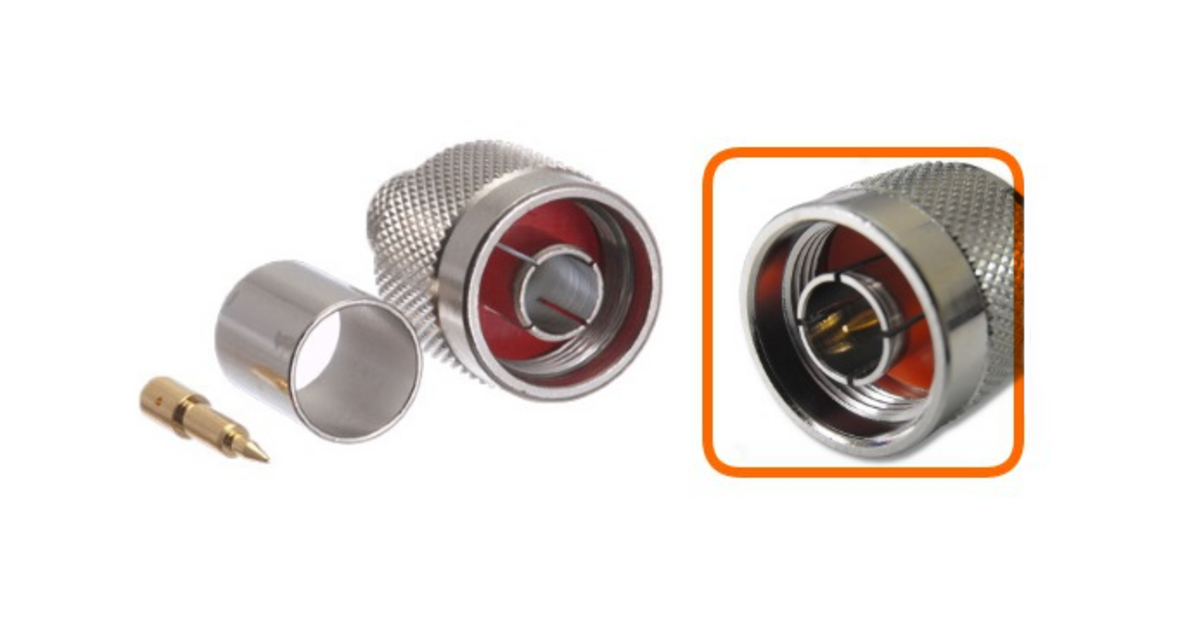 Lot De 5 Connecteurs N Mâle – Pour Câble Coaxial RG213, Aircom, LMR400 – Neufs
