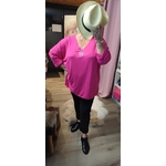 pull fushia etoile grande taille