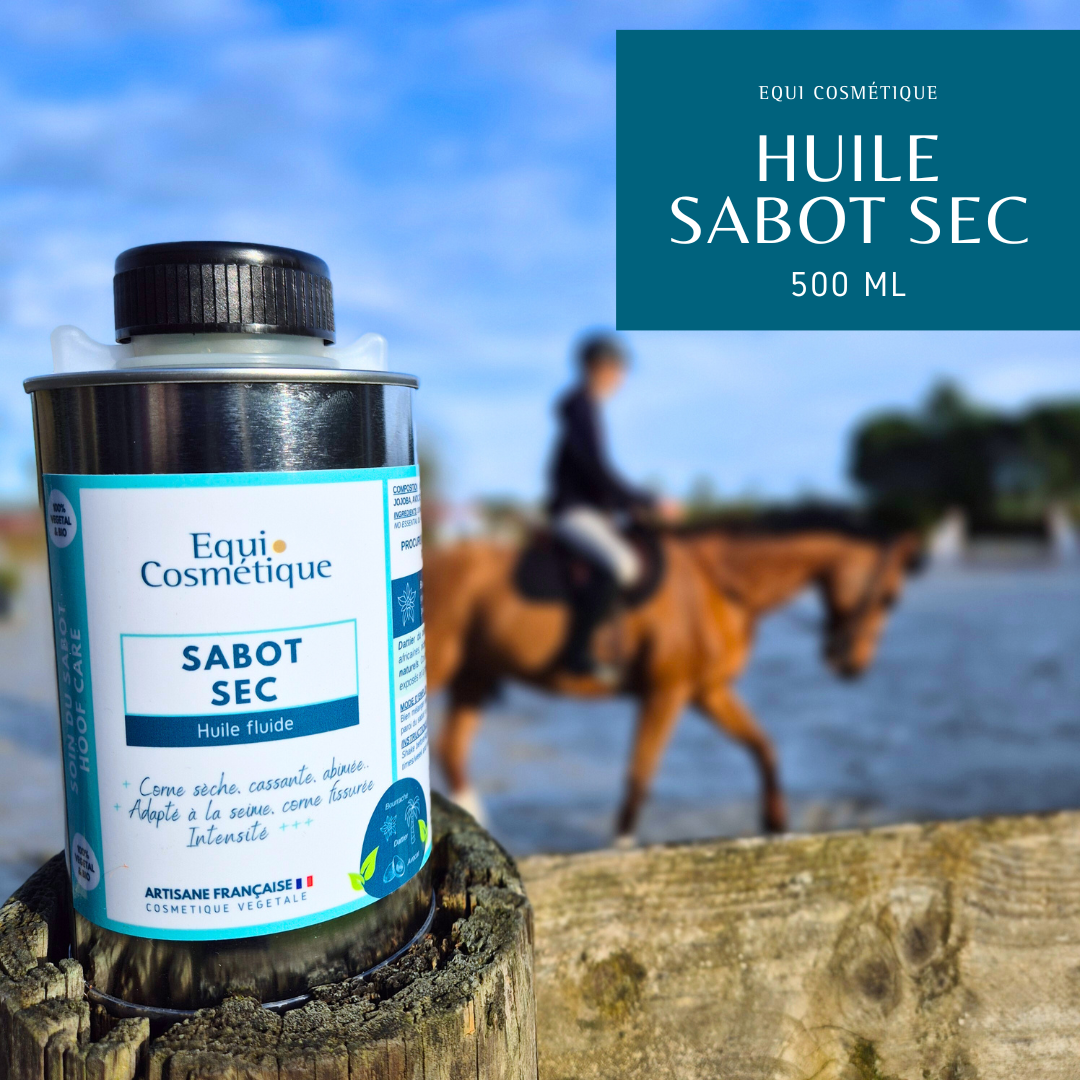 HUILE SABOT SEC - HOOF CARE - DRY HOOF - PRODUIT DE SOIN NATUREL CHEVAUX - SEIME CHEVAL - EQUI COSMETIQUE