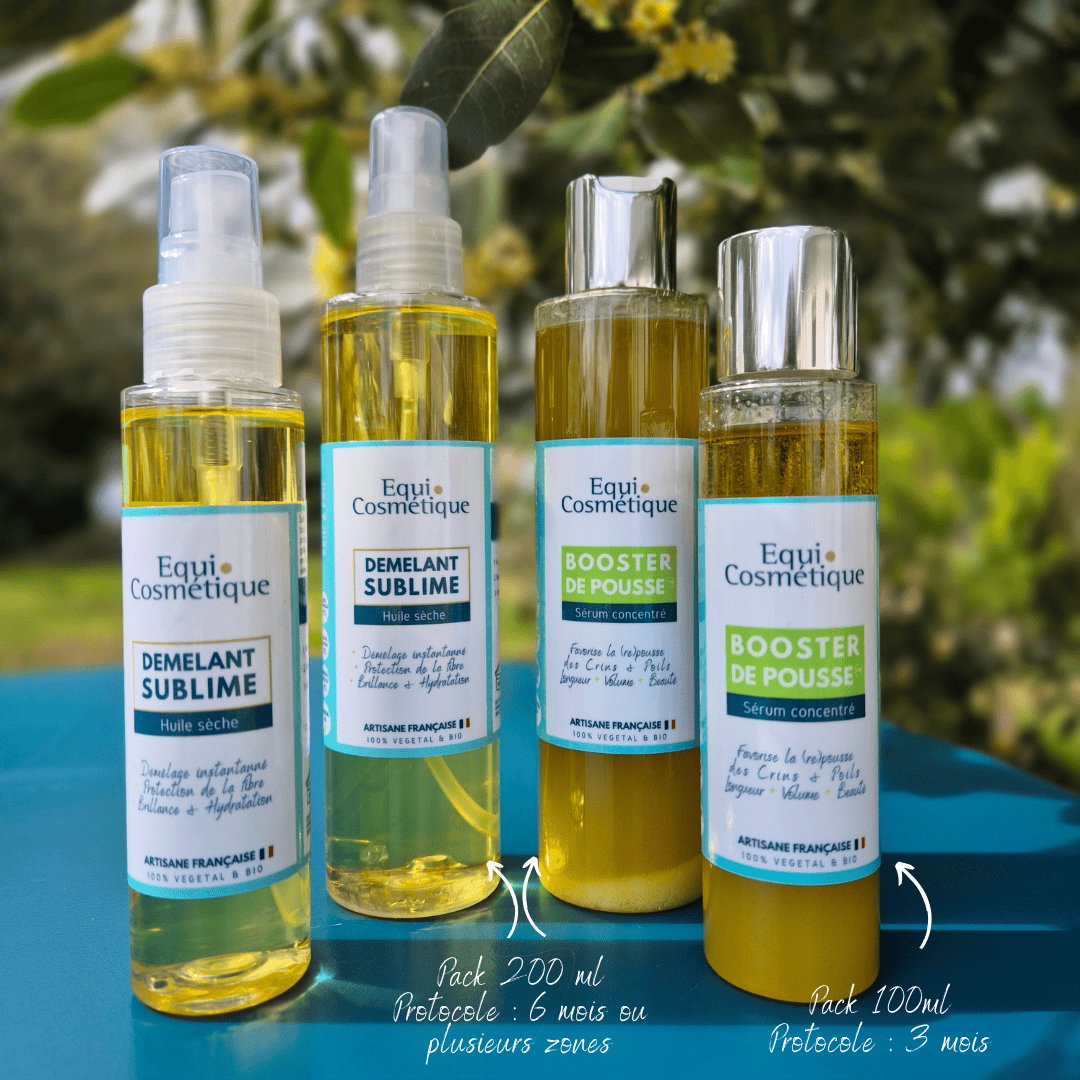 Pack repousse crins cheval bio — Booster de Pousse et Démêlant Sublime Equi Cosmétique (1)