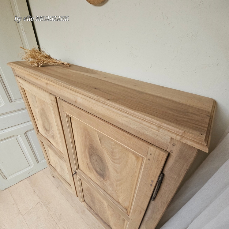 20250522_111314ancien garde -manger ancien en bois brut orme 2 portes 4 etageres