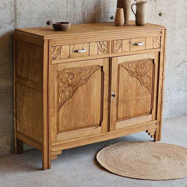 20250603_145803ancien buffet 2 portes deus tiroirs art deco -brocante-vintage