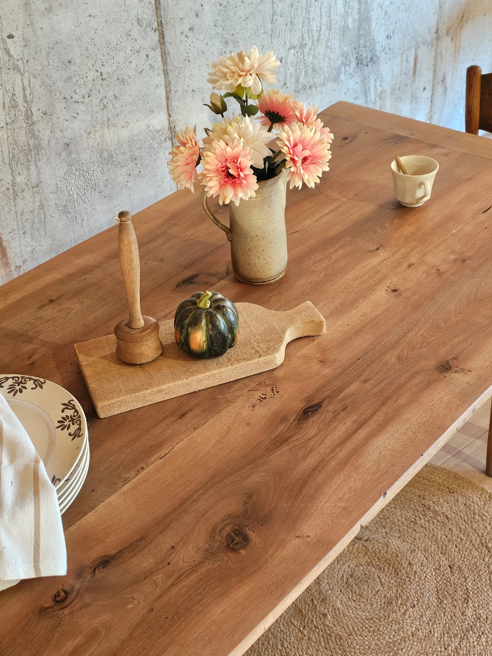 ancienne table de ferme en bois massif-noyer-chêne -vintage 20251103_160119