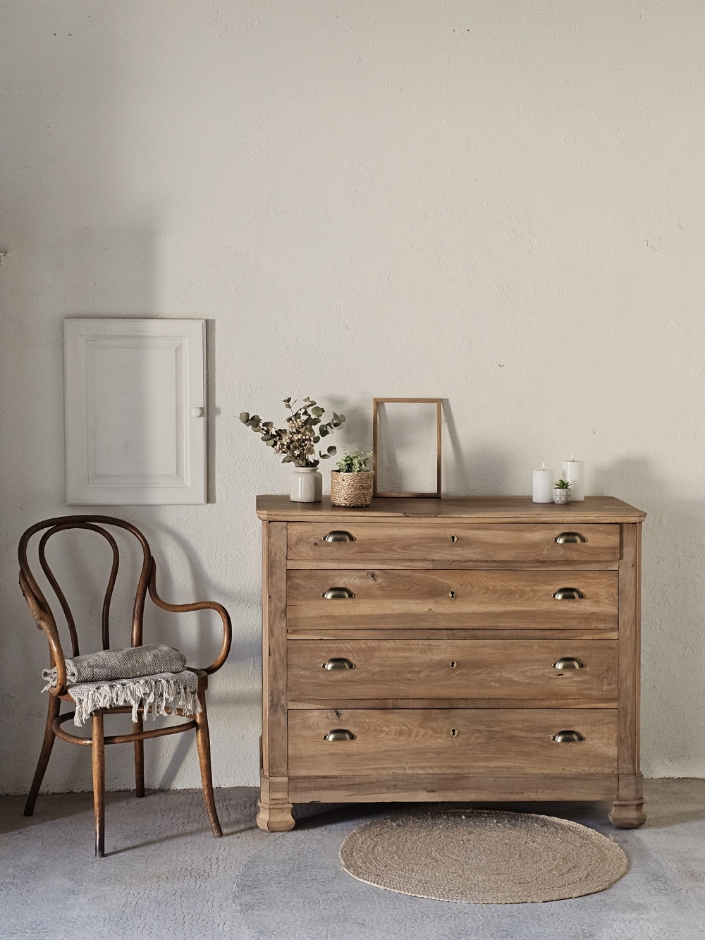 Commode ancienne en bois massif orme (1)20260114_132202