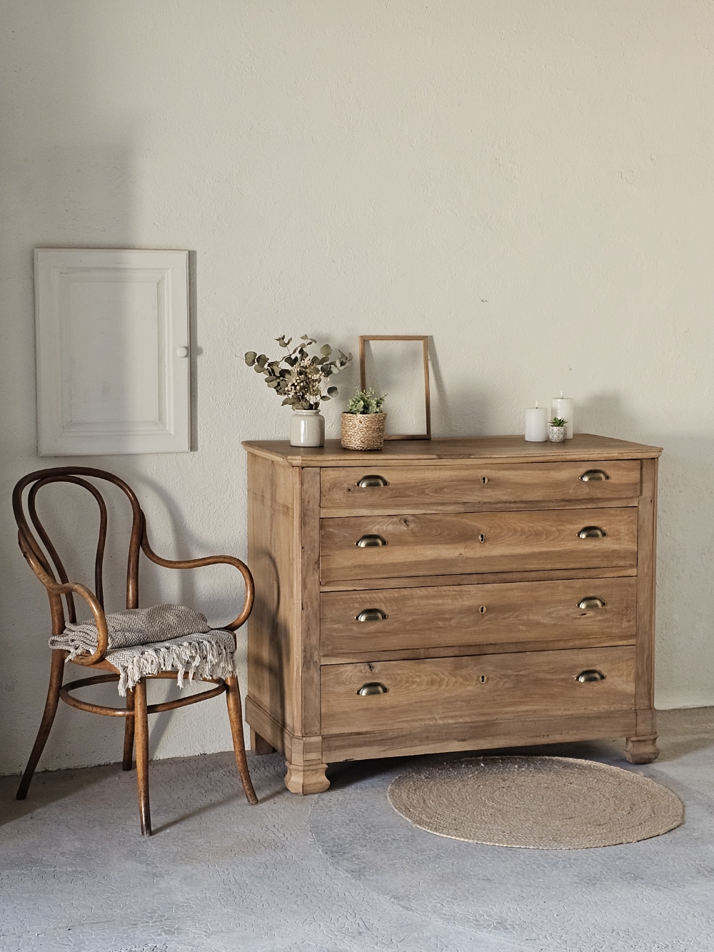 Commode ancienne en bois massif orme (1)20260114_132133