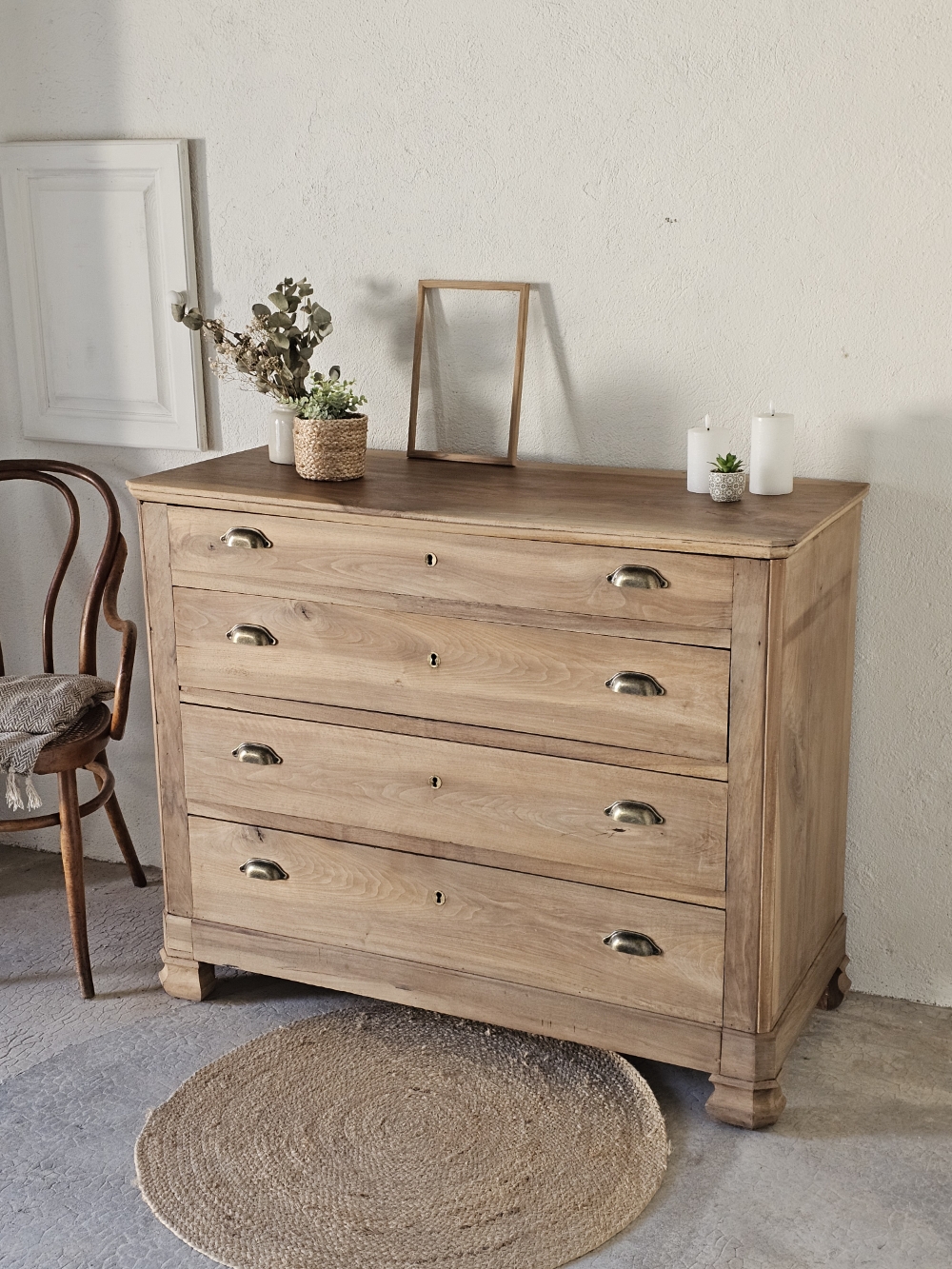 Commode ancienne en bois massif orme (1)20260114_131757