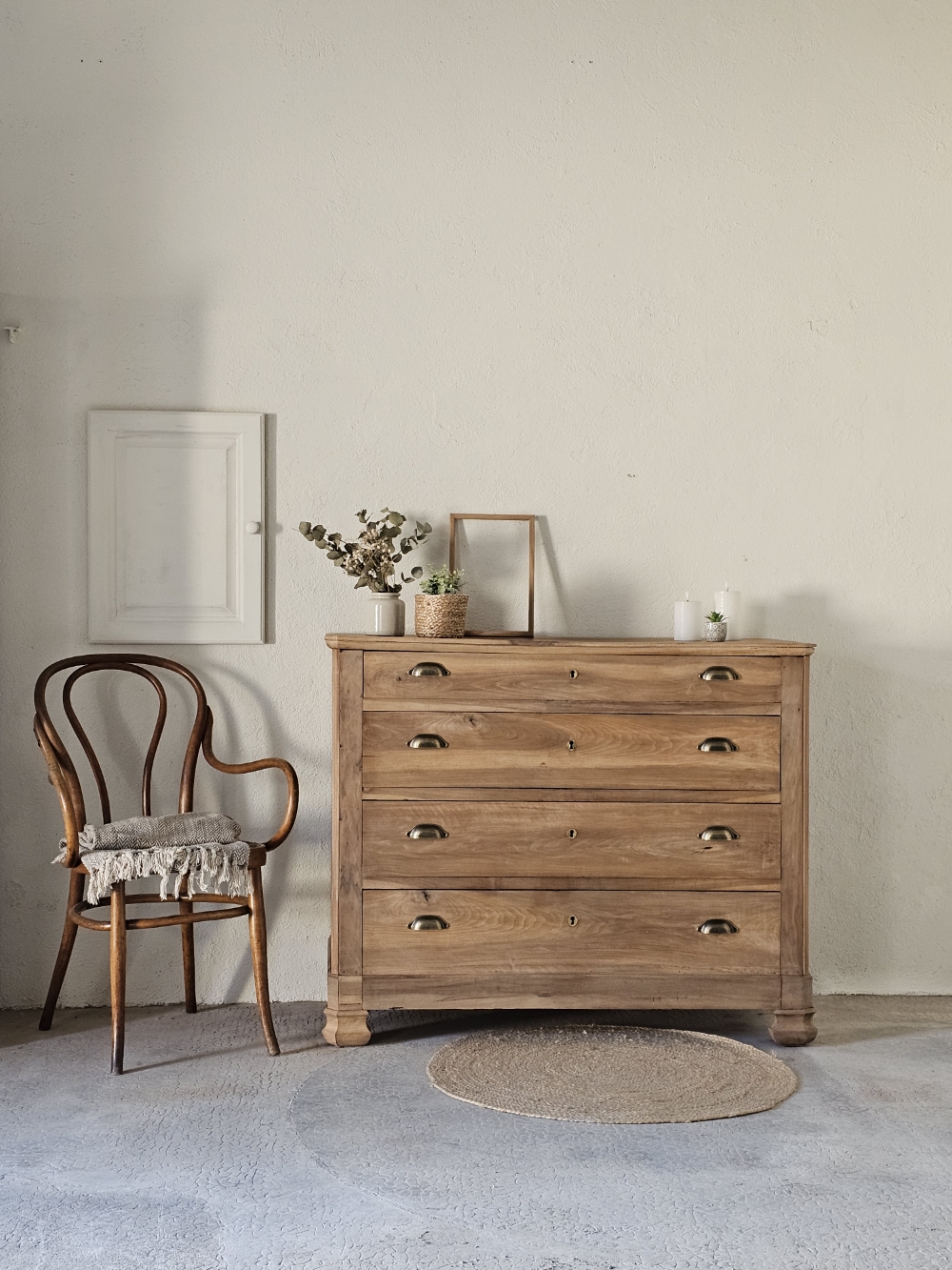 Commode ancienne en bois massif orme (1)20260114_131727