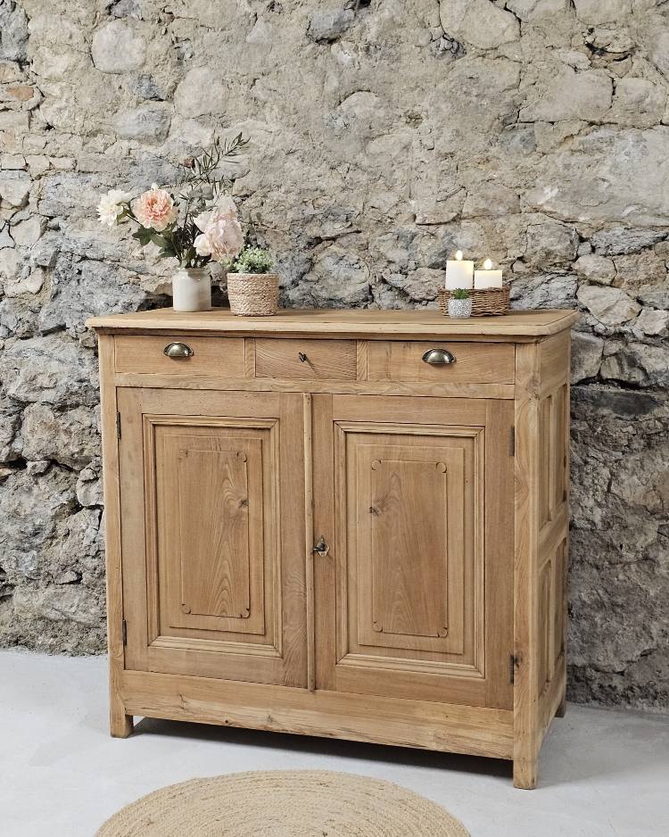 Buffet haut ancien en chêne massif – 3 tiroirs – Époque fin XIXᵉ siècle20260123_091142