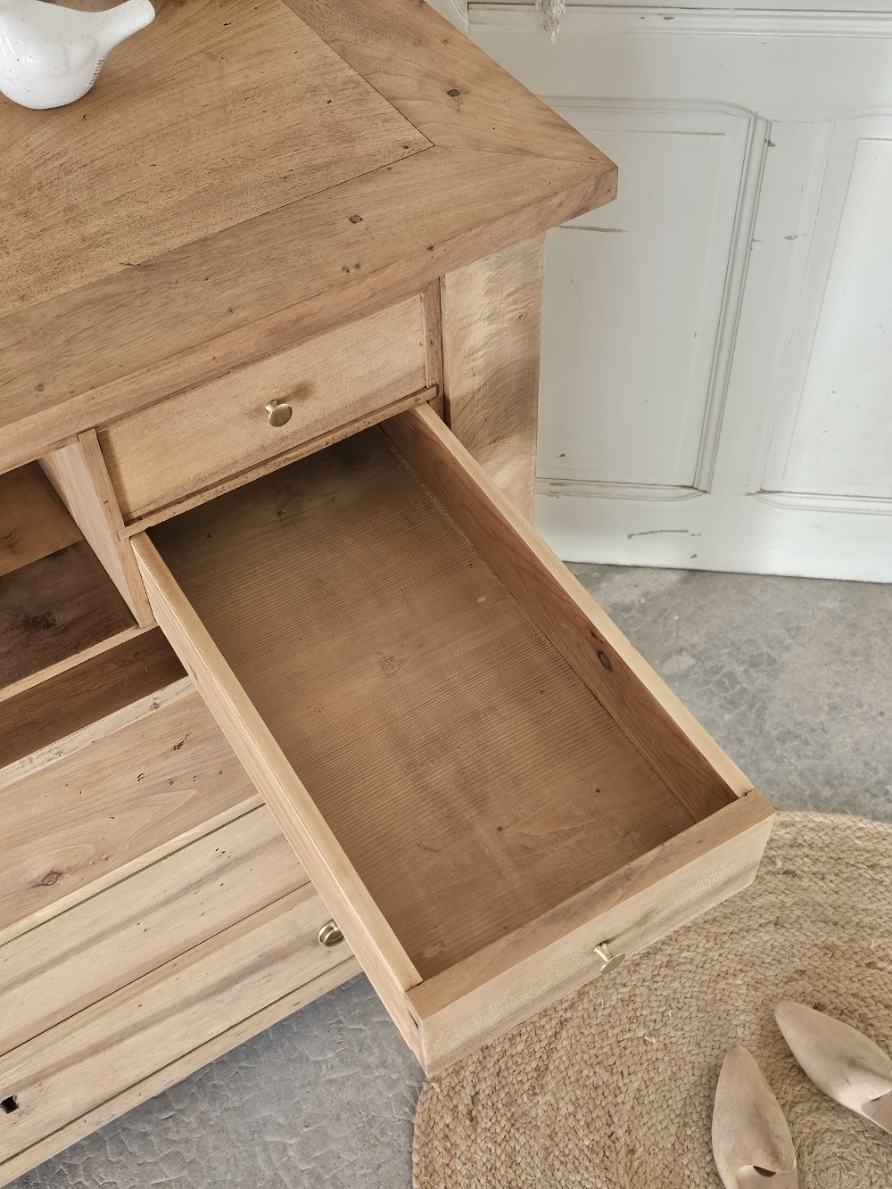 Ancienne commode secretaire en noyer massif et sapin20260224_145723