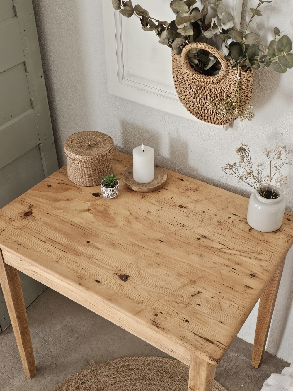 ancienne table-bureau en bois massif-sapin 20260306_114405